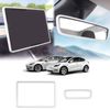 Screen Protector Rearview Mirror Frame For Tesla Model 3 2017-2023 And Model Y 2021-2025 Protection Silicone Cover Case White