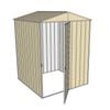 Build-a-Shed 1.5 x 2.3 x 2.3m Front Gable Single Hinged End Door Shed - Cream