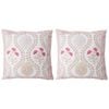 2PK LVD Cotton Quilted Square Cushion/Pillow 55cm - Moghul