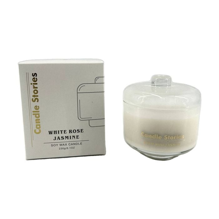 More Than Party Soy Scented Candle Jar Home Fragrance White Rose & Jasmine 230g