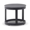 Hugo Outdoor Round Ceramic And Aluminium Side Table Charcoal