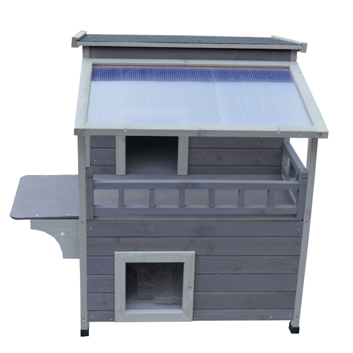 Yes4pets Rabbit Hutch Cat House Outdoor Wooden Shelter Condo Small Dog Enclosure