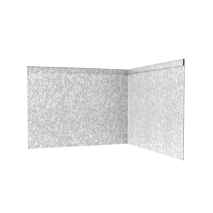 TerraForm Edging 230mmH x 610mmW  2.5mm Gauge Galvanised Steel Inside Corner 