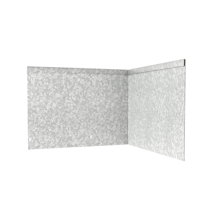 TerraForm Edging 230mmH x 610mmW  2.5mm Gauge Galvanised Steel Inside Corner 