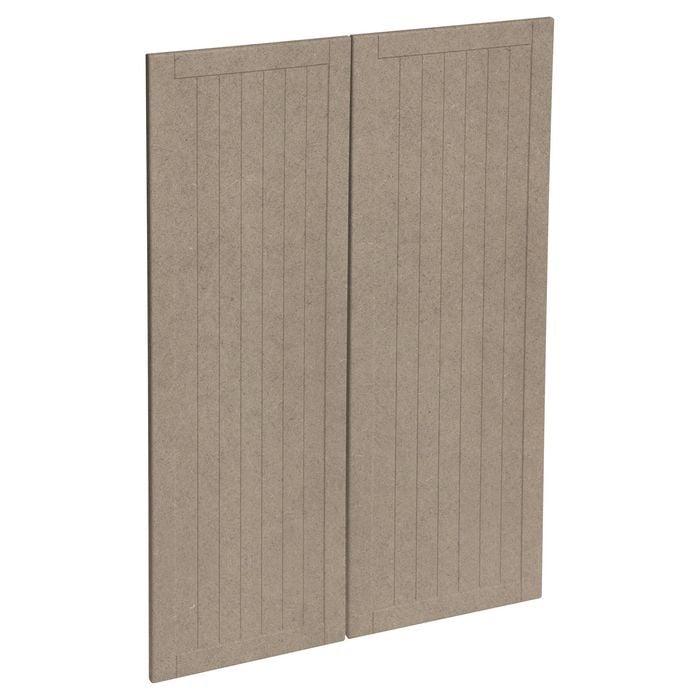 Kaboodle 900mm Raw Board Country Medium Pantry Door - 2 Pack