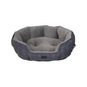 Baxter Bone Charcoal Green Thumb Print Pet Shell Bed - Large