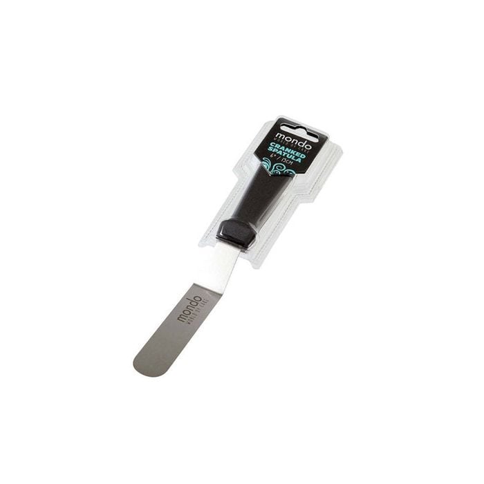 Mondo Stainless Steel 15cm Cranked Spatula Kitchen Baking/Cooking Utensil Black