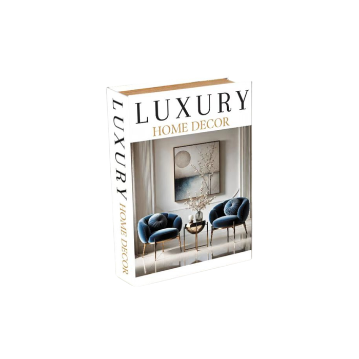 Elegant Collections Luxe Home Large Faux Décor Table Book Storage Box