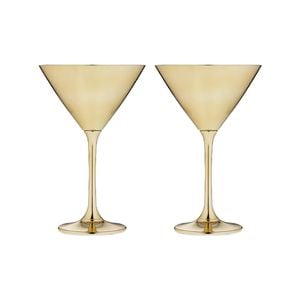 2pc Tempa Aurora Gold Martini Glass
