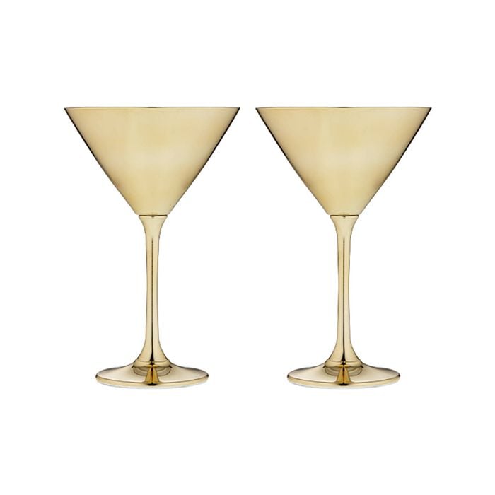 2pc Tempa Aurora Gold Martini Glass