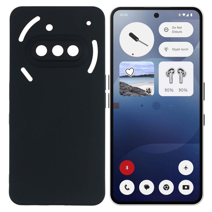 MEZON Nothing Phone (3a) Slim Black TPU Gel Back Case Wireless Charging Compatible