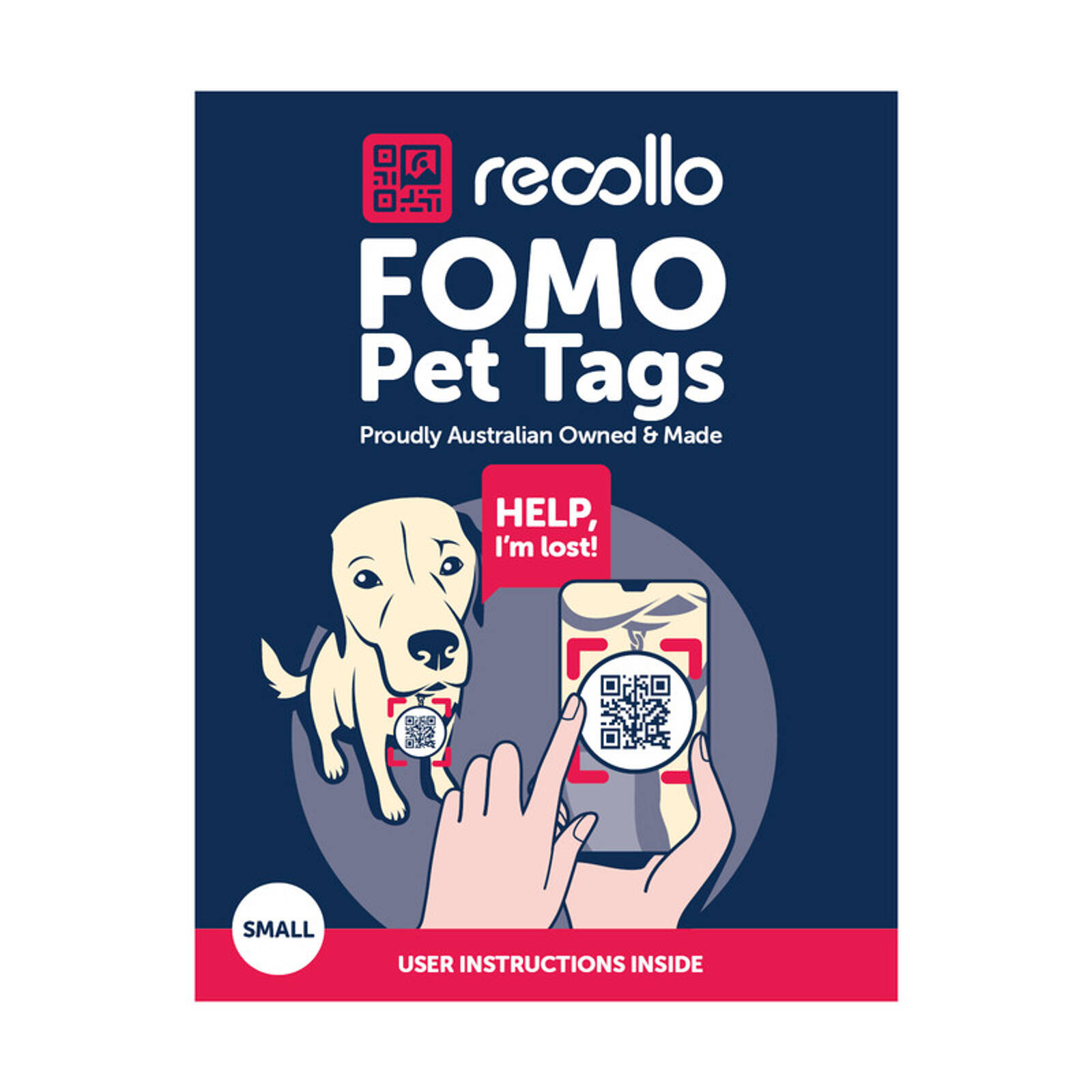 FOMO Pet Tags Dog ID Tag Stainless Steel Small Bunnings Australia