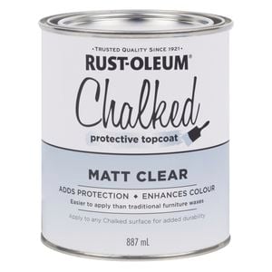 Rust-Oleum 887ml Clear Matt Chalked Protective Topcoat