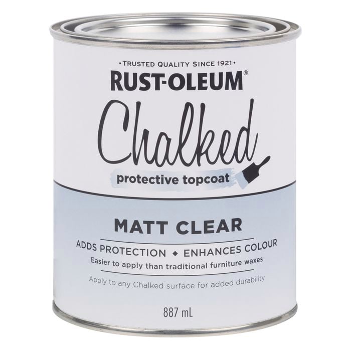 Rust-Oleum 887ml Clear Matt Chalked Protective Topcoat