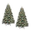 Tinseltown 2PCS LED Christmas Tree 1.8M 6FT Xmas Decorations with Ornaments 790 Tips