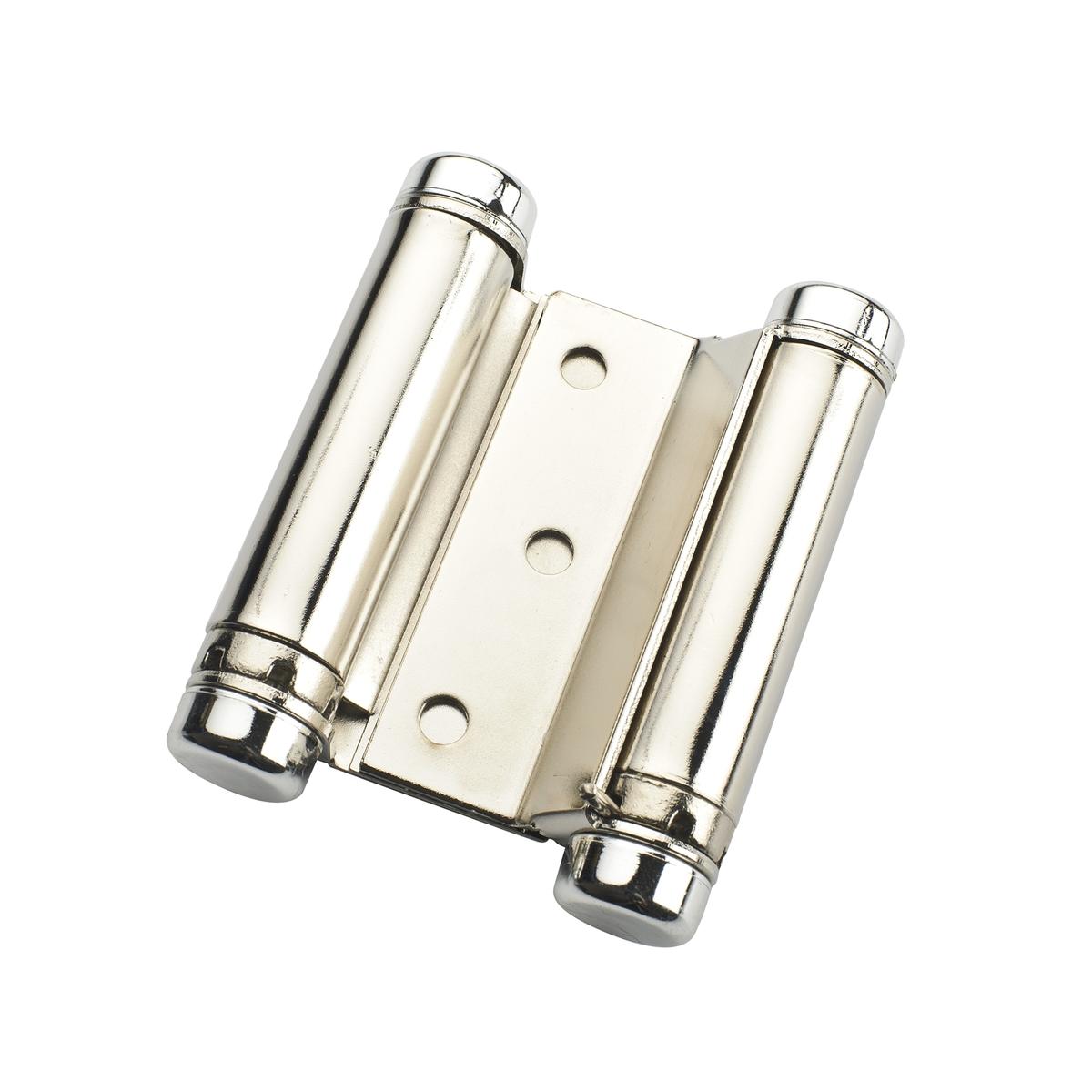Zenith 75 x 82.5 x 2mm Nickel Plated Double Action Spring Hinge - 2 ...