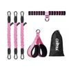 Centra Resistance Bands Set Foot Pedal 3 Tube Adjustable for Home Workout Pink