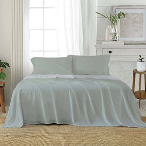 J Elliot Home Microfibre Queen Bed Sheet  w/ Pillowcases Bedding Set Sage