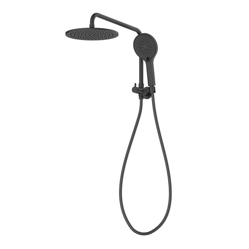 Resonance Matte Black 5 Function Hand Shower and 1/2 Twin Shower Set WELS 3 Star 9L/min