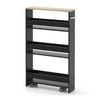 Costway 4-tier Slim Storage Cart Rolling Trolley Island Black