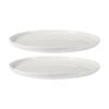 2x Maxwell & Williams White Basics Porcelain High Rim Plate Dinnerware 26.5cm