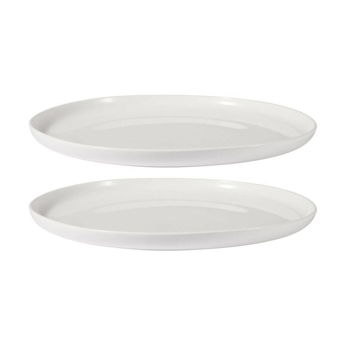 2x Maxwell & Williams White Basics Porcelain High Rim Plate Dinnerware 26.5cm