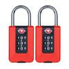 Syneco Red TSA ABS Combination Padlock - Pack of 2