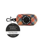 15pc Frank Barker Plaid 9cm Poop Waste Bag w/ Dispenser Storage - Orange