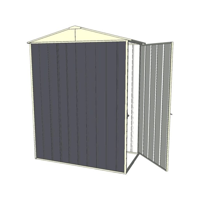 Build-a-Shed 1.5 x 0.8 x 2.3m Gable Shed with Single Hinged Side Door - Grey