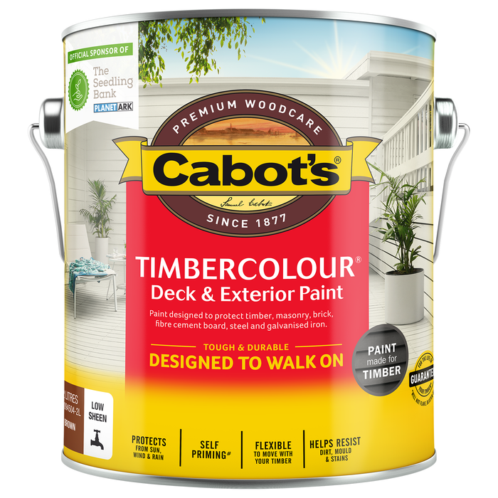 Cabot's 2L Brown Timbercolour Deck & Exterior Paint