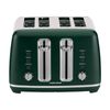 Morphy Richards Ascend Chrome Toaster 2000W 4 Slice Defrost - Racing Green