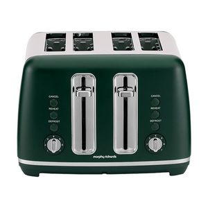 Morphy Richards Ascend Chrome Toaster 2000W 4 Slice Defrost - Racing Green