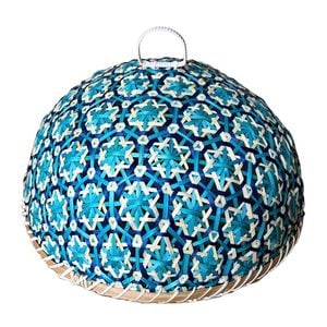 Nf Living Bamboo Food Cover 35x17 Wood Kitchenware Blue