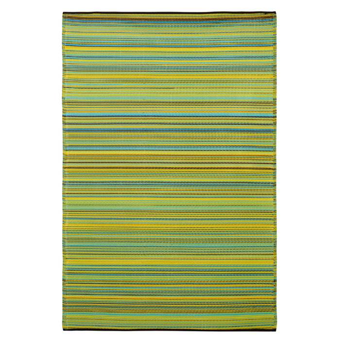 Fab Habitat 180x270cm Lemon Cancun Melange Recycled Plastic Outdoor Rug