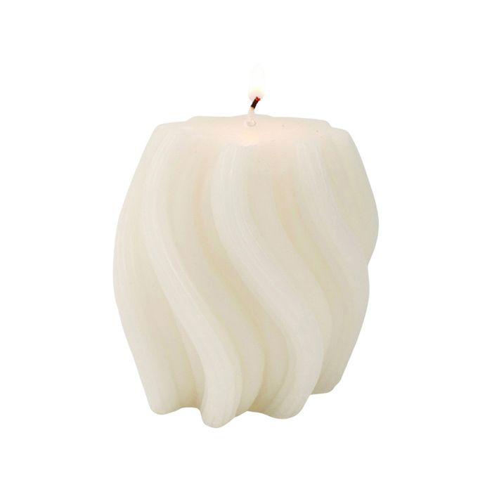 Urban Swirl 8cm Vanilla Scented Candle Home Fragrance - Cream