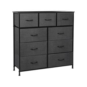 Levede 9 Chest of Drawers Storage Cabinet Tower Dresser Tallboy Drawer Retro