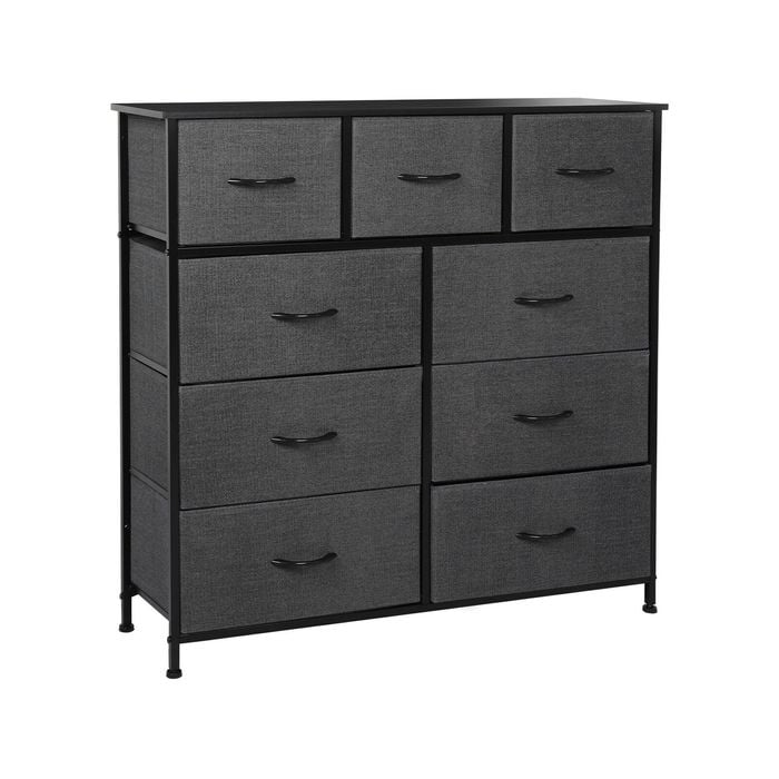 Levede 9 Chest of Drawers Storage Cabinet Tower Dresser Tallboy Drawer Retro