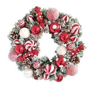 Lifebay Classic Flocked Christmas Wreath Door & Wall Decor