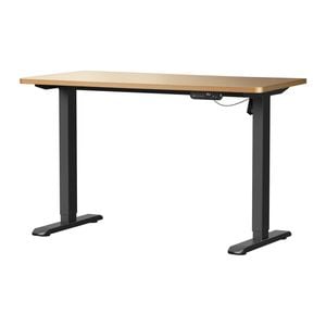 Oikiture Electric Standing Desk Single Motor 140CM OAK Tabletop