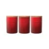 Baccarat Le Connoisseur Canister Set Of 3 - Red