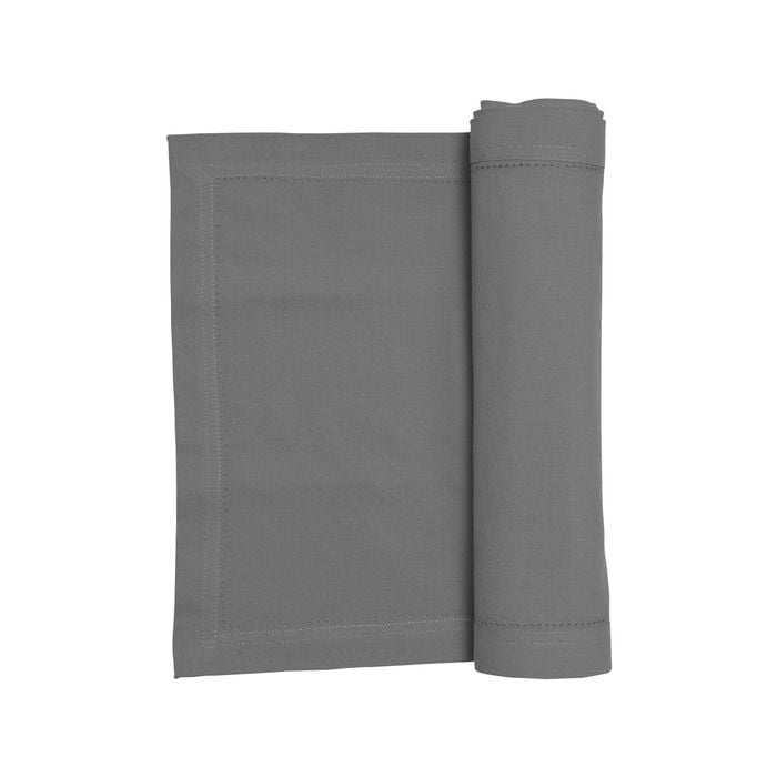 RANS Elegant Hemstitch Runner 180cm Grey
