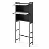 Costway Over Toilet Cabinet Storage Organizer 4 Hook Adjustable Black