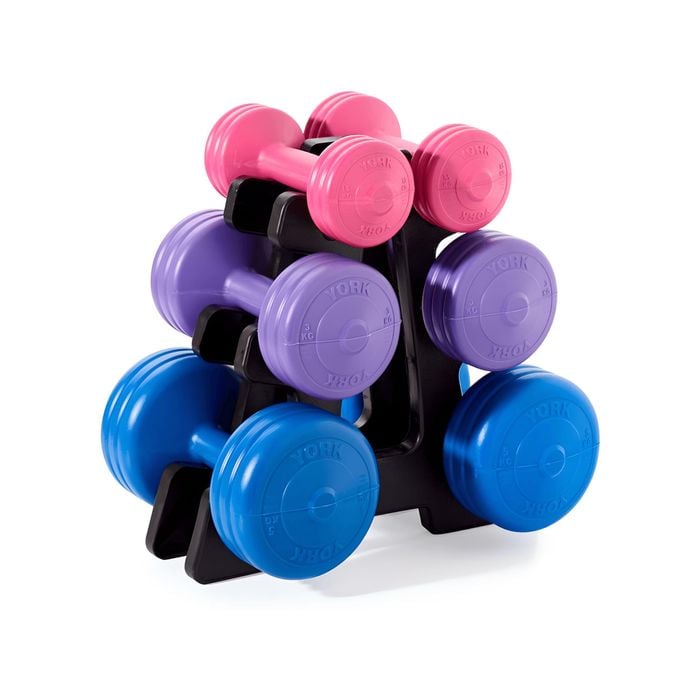 York 19kg Dumbbell Set with Tree