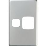 HPM Excel Single Powerpoint Coverplate Matt Silver