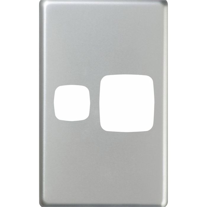 HPM Excel Single Powerpoint Coverplate Matt Silver