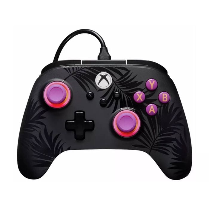 Powera Xbox Series Xs Advantage Wired Plus Controller Moonlit Palms 3.5mm Jack