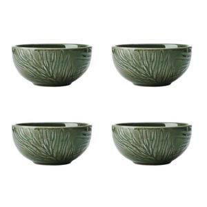 4pc Mikasa Jardin Stoneware Dip Bowl Set, 10cm - Green