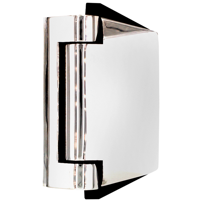 ProtectorAl Stainless Polish Glass To Wall / Post Soft Close Hinge