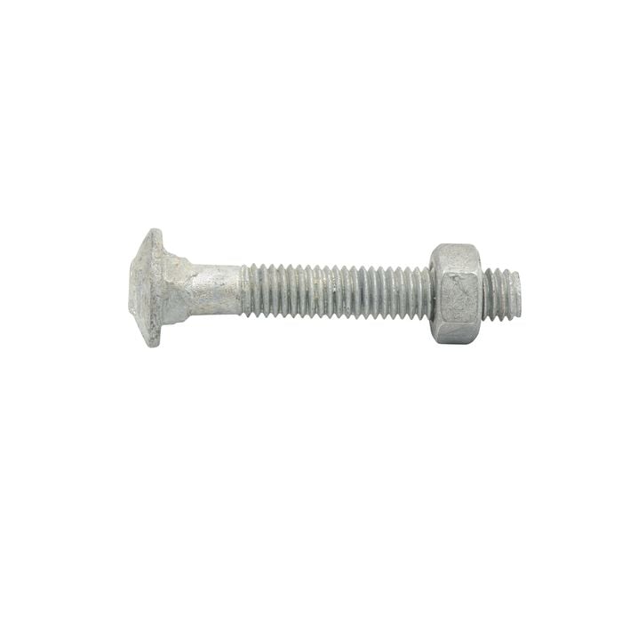 Zenith M6 x 40mm Hot Dipped Galvanised Cup Head Bolt And Nut - Each
