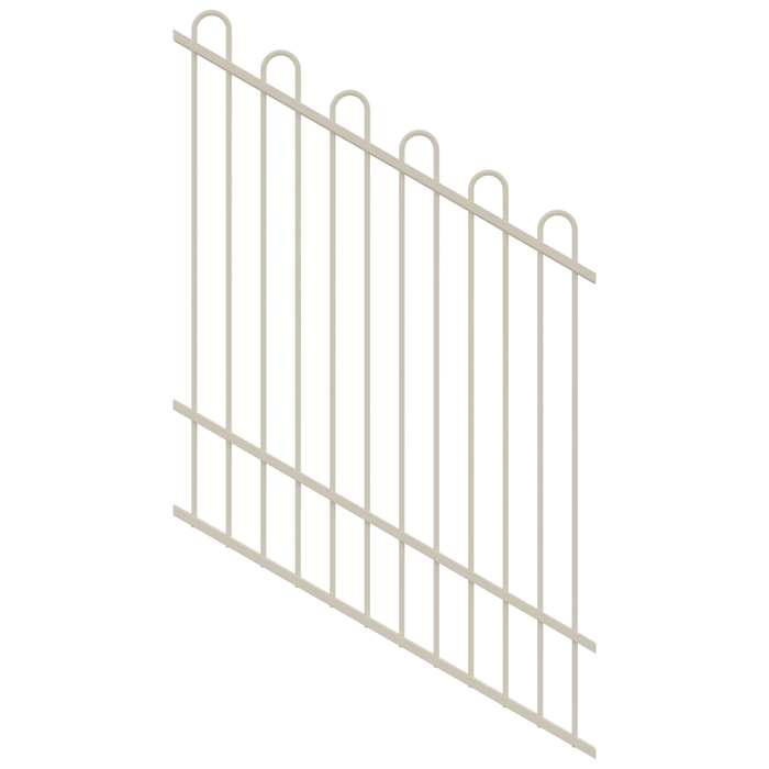 ProtectorAl 0350-1200W x 1500H Surfmist Loop Top Pool Fence Panel Raked 16-30º